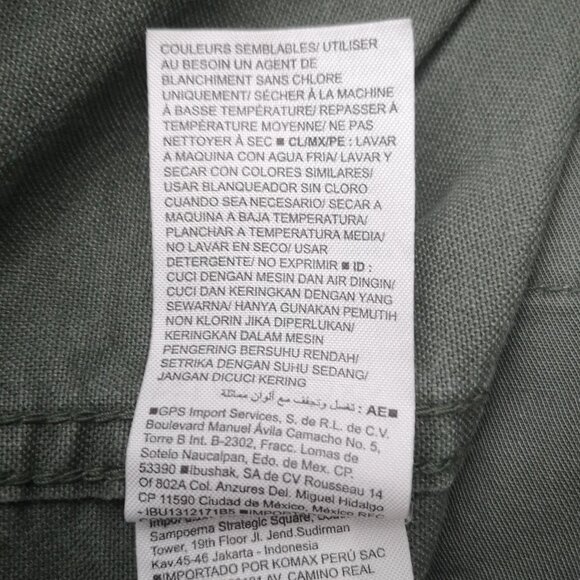 Old Navy Men's Size Large Olive Zipper & Snap Closure Jacket w/ Packable Hood - Picture 5 of 14